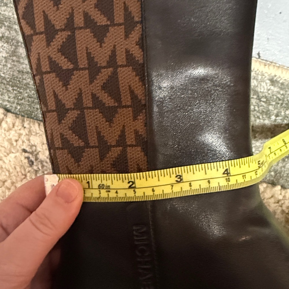 NWOB Ridley Leather and Logo Jacquard Knee Boot - Picture 8 of 8